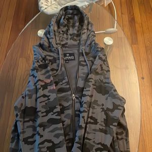 Buffalo, David Bitton grey camouflage hoodie. Size is XL.